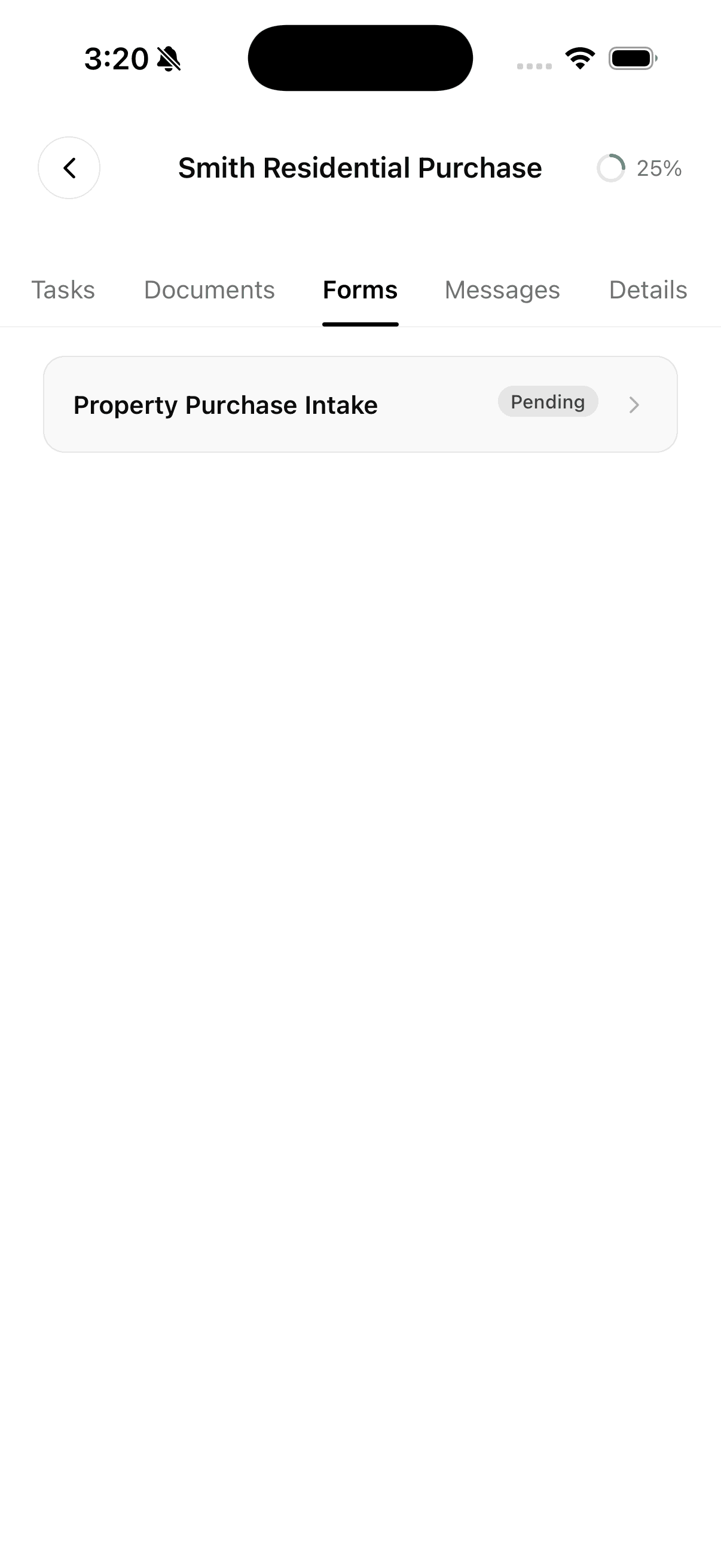 Sapling app — Forms screen