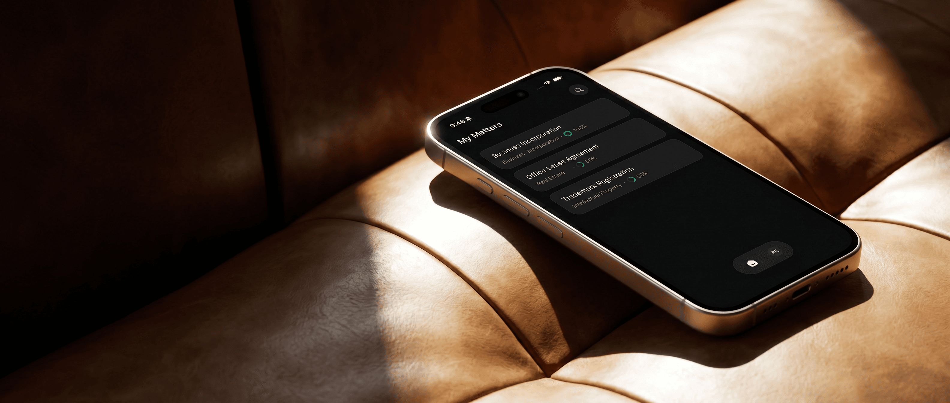 The Sapling client app on a phone
